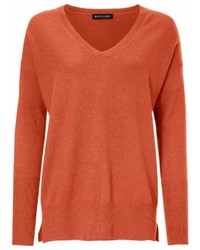 orange Pullover mit einem V-Ausschnitt von ASHLEY BROOKE by Heine