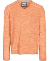 orange Pullover mit einem V-Ausschnitt von BASEFIELD