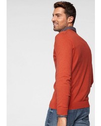 orange Pullover mit einem V-Ausschnitt von BASEFIELD