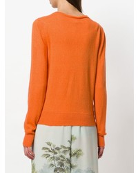 orange Pullover mit einem V-Ausschnitt von Liska