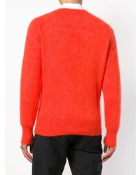orange Pullover mit einem V-Ausschnitt von Tom Ford