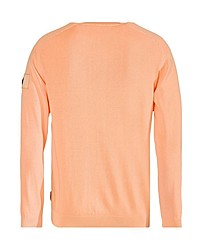 orange Pullover mit einem V-Ausschnitt von CODE-ZERO