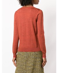 orange Pullover mit einem V-Ausschnitt von Ps By Paul Smith