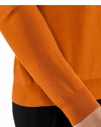 orange Pullover mit einem V-Ausschnitt von Falke