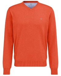 orange Pullover mit einem V-Ausschnitt von Fynch Hatton