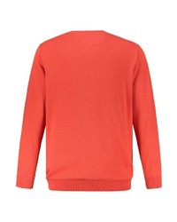 orange Pullover mit einem V-Ausschnitt von JP1880