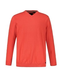 orange Pullover mit einem V-Ausschnitt von JP1880