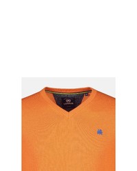 orange Pullover mit einem V-Ausschnitt von LERROS