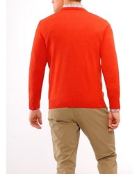 orange Pullover mit einem V-Ausschnitt von MAERZ Muenchen