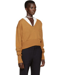 orange Pullover mit einem V-Ausschnitt von Chloé