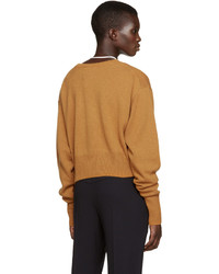 orange Pullover mit einem V-Ausschnitt von Chloé