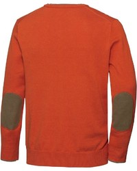 orange Pullover mit einem V-Ausschnitt von Parforce Traditional Hunting