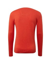 orange Pullover mit einem V-Ausschnitt von Tom Tailor