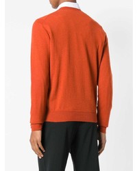 orange Pullover mit einem V-Ausschnitt von Lardini
