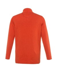 orange Pullover mit einem zugeknöpften Kragen von JP1880