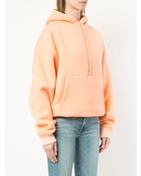 orange Pullover mit einer Kapuze von T by Alexander Wang