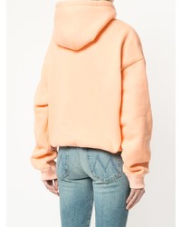 orange Pullover mit einer Kapuze von T by Alexander Wang