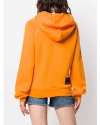 orange Pullover mit einer Kapuze von Unravel Project