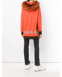 orange Pullover mit einer Kapuze von Mr & Mrs Italy