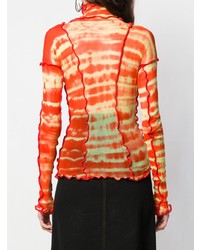 orange Mit Batikmuster Rollkragenpullover von Asai