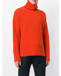 orange Rollkragenpullover von AMI Alexandre Mattiussi