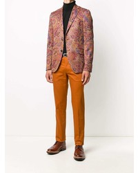 orange Sakko mit Paisley-Muster von Etro