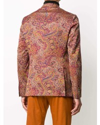 orange Sakko mit Paisley-Muster von Etro