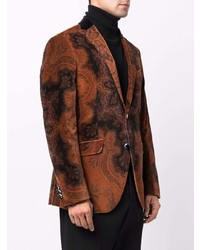 orange Sakko mit Paisley-Muster von Etro