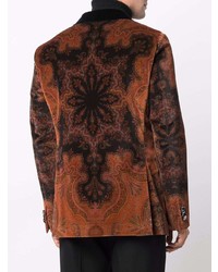 orange Sakko mit Paisley-Muster von Etro