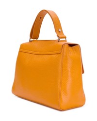 orange Satchel-Tasche aus Leder von Orciani
