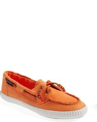 orange Schuhe aus Segeltuch