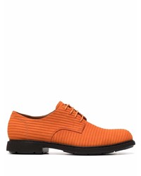 orange Segeltuch Derby Schuhe