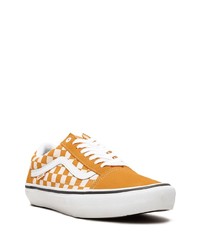 orange Segeltuch niedrige Sneakers mit Karomuster von Vans