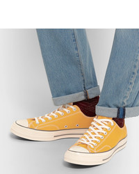 orange Segeltuch niedrige Sneakers von Converse