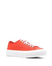 orange Segeltuch niedrige Sneakers von Givenchy