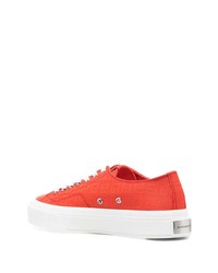 orange Segeltuch niedrige Sneakers von Givenchy