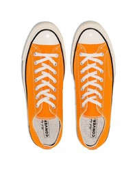 orange Segeltuch niedrige Sneakers von Converse