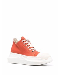 orange Segeltuch niedrige Sneakers von Rick Owens DRKSHDW