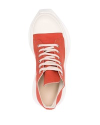 orange Segeltuch niedrige Sneakers von Rick Owens DRKSHDW