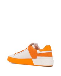 orange Segeltuch niedrige Sneakers von Balmain