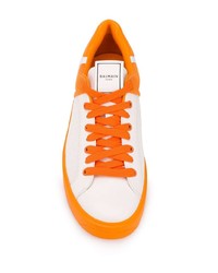 orange Segeltuch niedrige Sneakers von Balmain