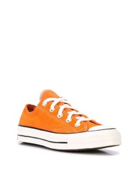 orange Segeltuch niedrige Sneakers von Converse