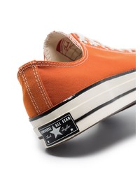 orange Segeltuch niedrige Sneakers von Converse