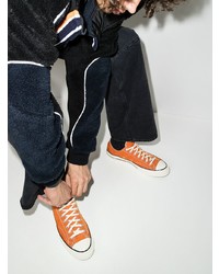 orange Segeltuch niedrige Sneakers von Converse