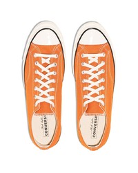 orange Segeltuch niedrige Sneakers von Converse