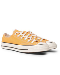 orange Segeltuch niedrige Sneakers von Converse