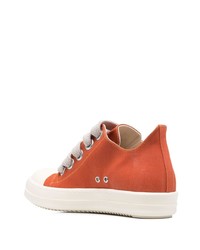 orange Segeltuch niedrige Sneakers von Rick Owens DRKSHDW