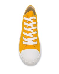 orange Segeltuch niedrige Sneakers von Junya Watanabe MAN