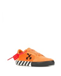 orange Segeltuch niedrige Sneakers von Off-White