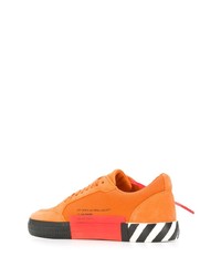 orange Segeltuch niedrige Sneakers von Off-White